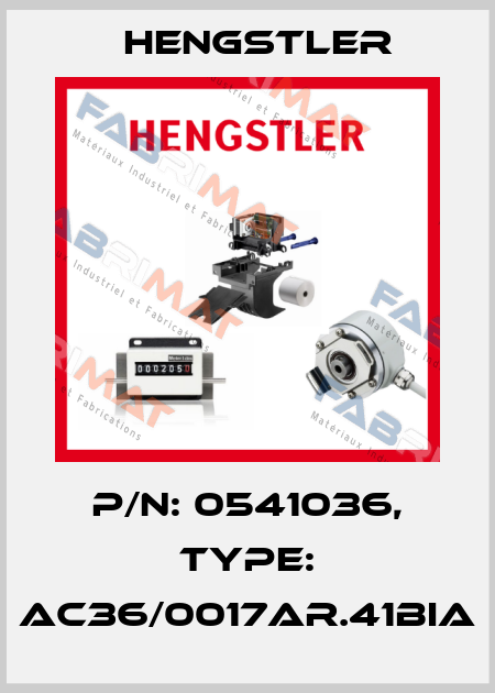 p/n: 0541036, Type: AC36/0017AR.41BIA Hengstler