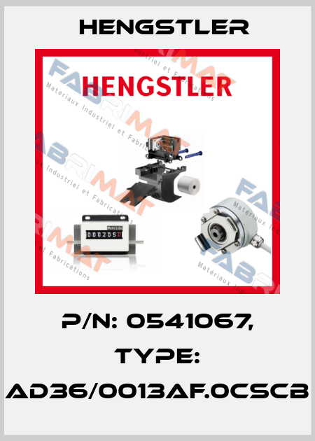 p/n: 0541067, Type: AD36/0013AF.0CSCB Hengstler