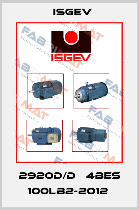 2920D/D   4BES 100LB2-2012  Isgev