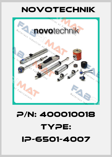P/N: 400010018 Type: IP-6501-4007 Novotechnik
