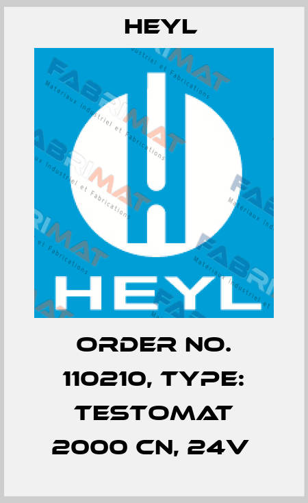 Order No. 110210, Type: Testomat 2000 CN, 24V  Heyl