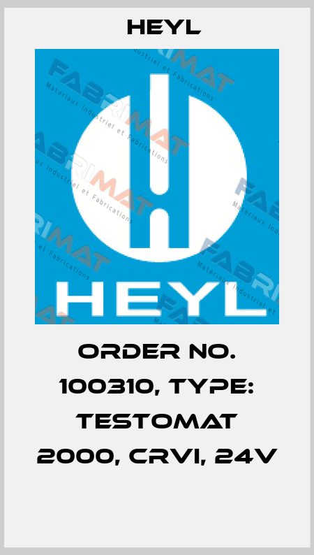 Order No. 100310, Type: Testomat 2000, CrVI, 24V  Heyl