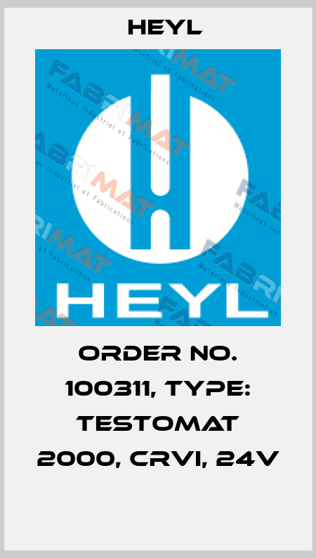 Order No. 100311, Type: Testomat 2000, CrVI, 24V  Heyl