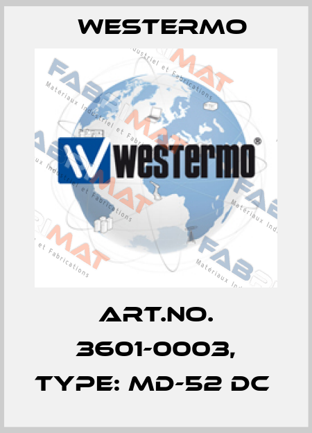 Art.No. 3601-0003, Type: MD-52 DC  Westermo