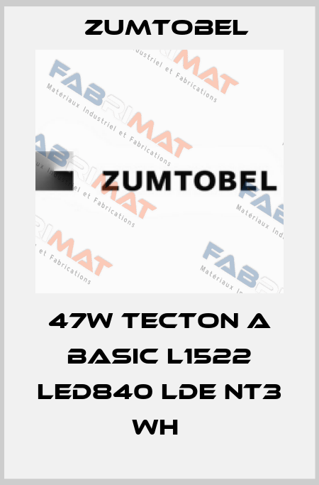 47W TECTON A BASIC L1522 LED840 LDE NT3 WH  Zumtobel