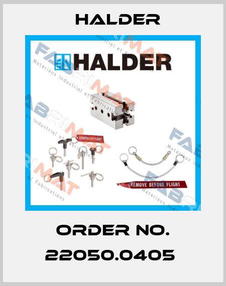 Order No. 22050.0405  Halder