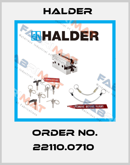 Order No. 22110.0710  Halder