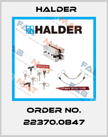 Order No. 22370.0847 Halder
