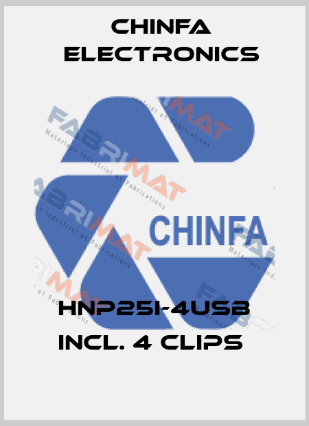 HNP25I-4USB incl. 4 clips  Chinfa Electronics