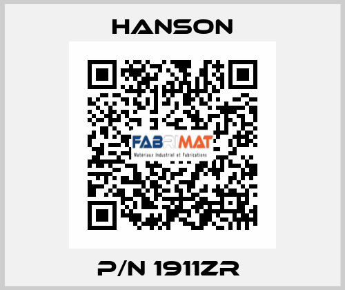 p/n 1911ZR  HANSON