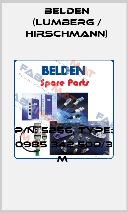 P/N: 5256, Type: 0985 342 500/3 M  Belden (Lumberg / Hirschmann)