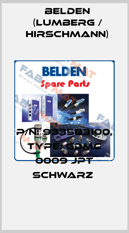 P/N: 933583100, Type: GDMC 0009 JPT schwarz  Belden (Lumberg / Hirschmann)