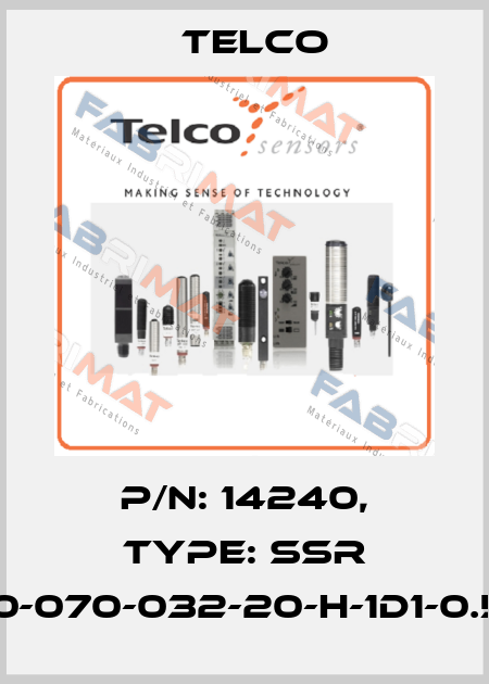 p/n: 14240, Type: SSR 01-10-070-032-20-H-1D1-0.5-J8 Telco