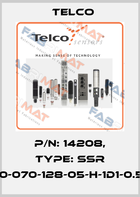 p/n: 14208, Type: SSR 01-10-070-128-05-H-1D1-0.5-J8 Telco