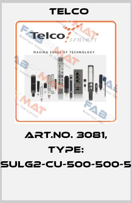 Art.No. 3081, Type: SULG2-CU-500-500-5  Telco