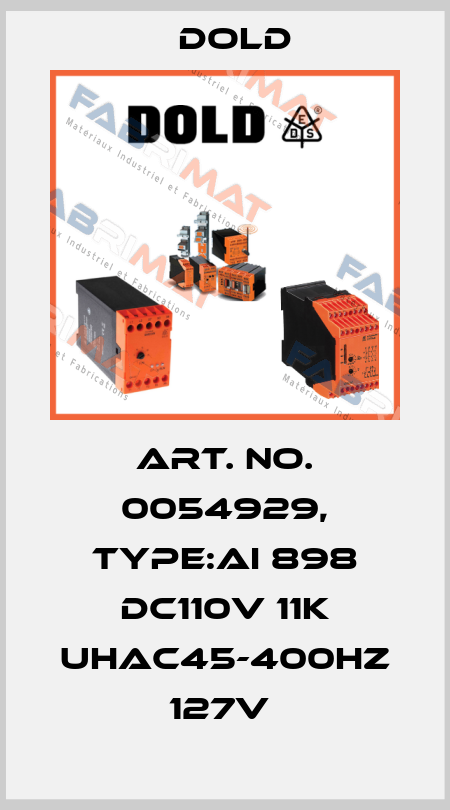 Art. No. 0054929, Type:AI 898 DC110V 11K UHAC45-400HZ 127V  Dold