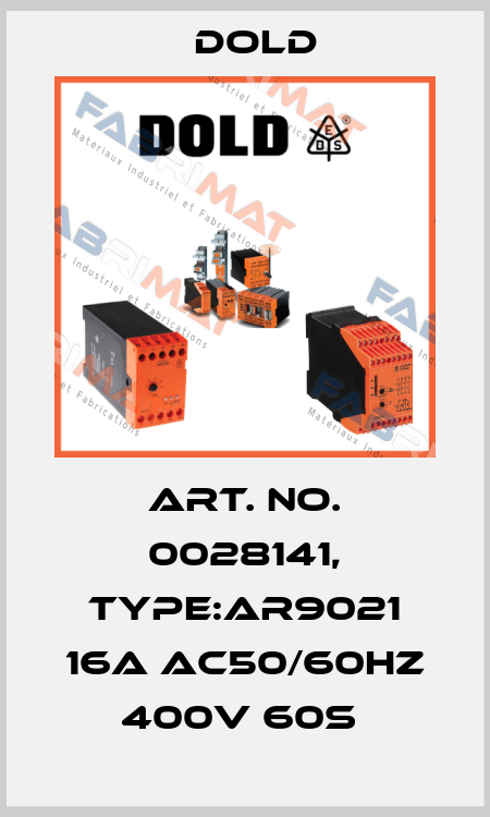 Art. No. 0028141, Type:AR9021 16A AC50/60HZ 400V 60S  Dold
