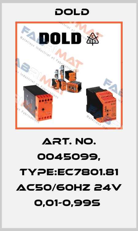Art. No. 0045099, Type:EC7801.81 AC50/60HZ 24V 0,01-0,99S  Dold
