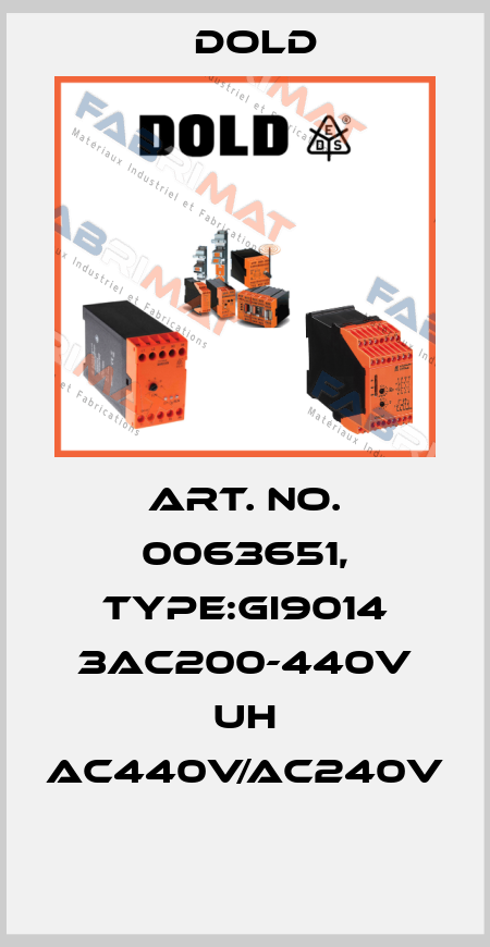 Art. No. 0063651, Type:GI9014 3AC200-440V UH AC440V/AC240V  Dold
