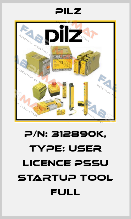 p/n: 312890K, Type: User Licence PSSu Startup Tool Full Pilz