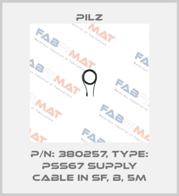 p/n: 380257, Type: PSS67 Supply Cable IN sf, B, 5m Pilz