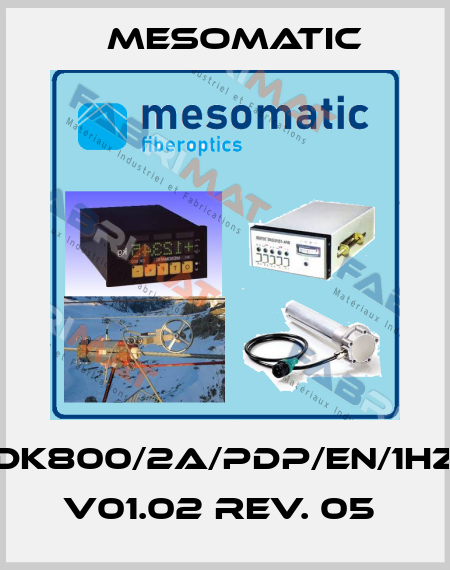 DK800/2A/PDP/EN/1Hz V01.02 Rev. 05  Mesomatic