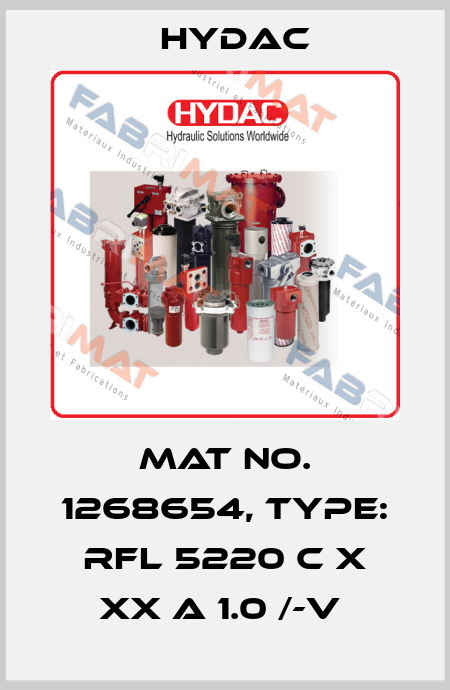 Mat No. 1268654, Type: RFL 5220 C X XX A 1.0 /-V  Hydac