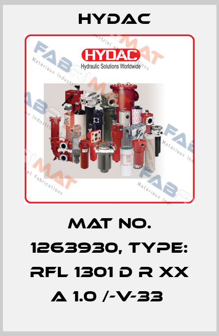Mat No. 1263930, Type: RFL 1301 D R XX A 1.0 /-V-33  Hydac
