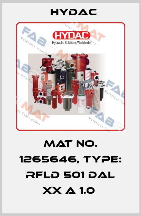 Mat No. 1265646, Type: RFLD 501 DAL XX A 1.0  Hydac