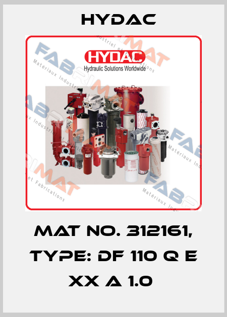 Mat No. 312161, Type: DF 110 Q E XX A 1.0  Hydac