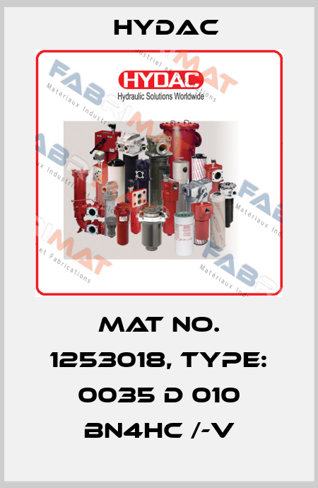 Mat No. 1253018, Type: 0035 D 010 BN4HC /-V Hydac