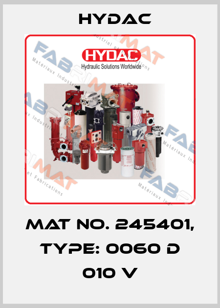 Mat No. 245401, Type: 0060 D 010 V Hydac