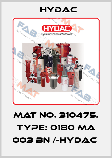Mat No. 310475, Type: 0180 MA 003 BN /-HYDAC  Hydac