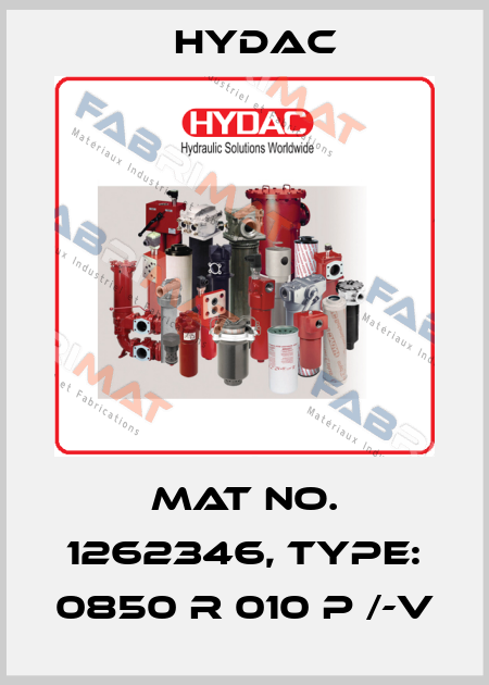 Mat No. 1262346, Type: 0850 R 010 P /-V Hydac