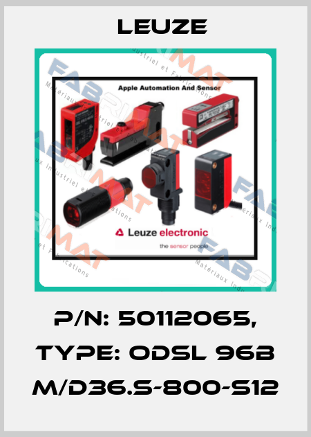 p/n: 50112065, Type: ODSL 96B M/D36.S-800-S12 Leuze