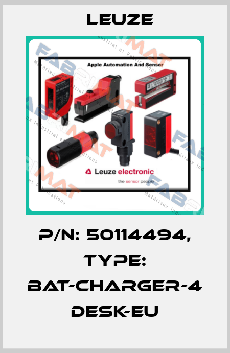p/n: 50114494, Type: BAT-Charger-4 Desk-EU Leuze