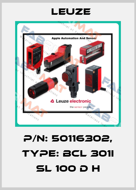 p/n: 50116302, Type: BCL 301i SL 100 D H Leuze