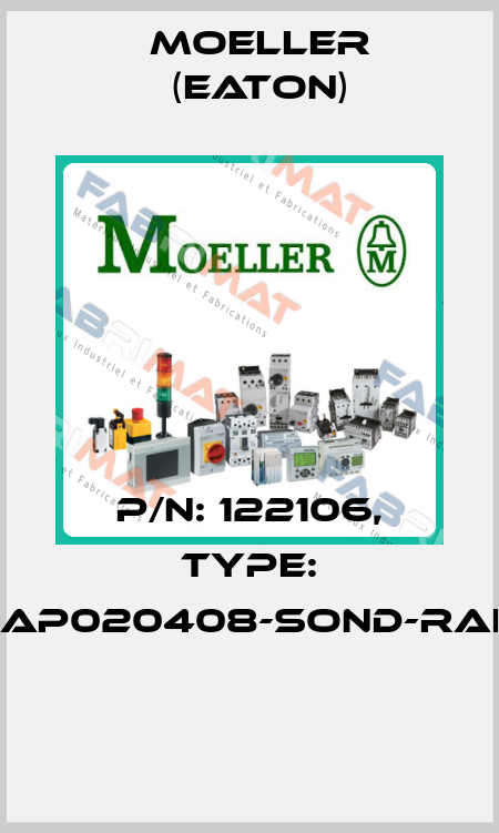 P/N: 122106, Type: XAP020408-SOND-RAL*  Moeller (Eaton)