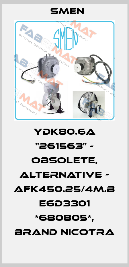 YDK80.6A "261563" - obsolete, alternative - AFK450.25/4M.B E6D3301 *680805*, brand Nicotra Smen