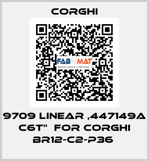 9709 LINEAR ,447149A C6T”  FOR CORGHI BR12-C2-P36  Corghi