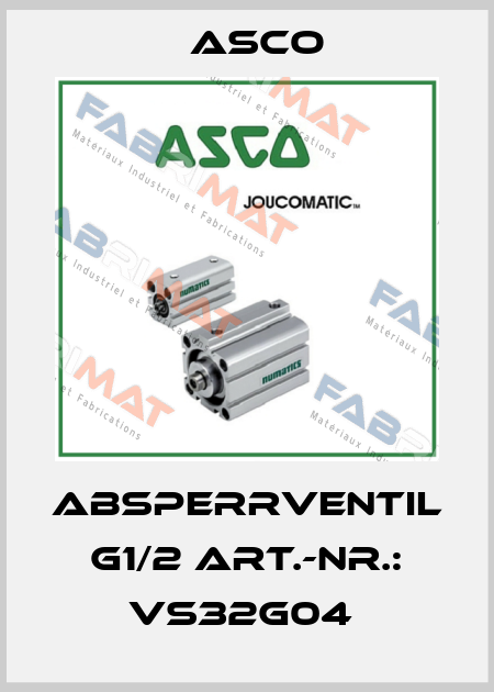 ABSPERRVENTIL G1/2 ART.-NR.: VS32G04  Asco