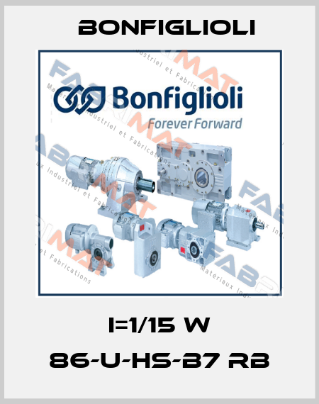 I=1/15 W 86-U-HS-B7 RB Bonfiglioli