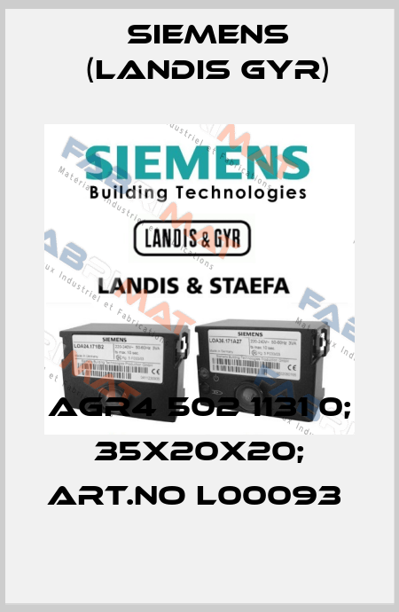 AGR4 502 1131 0; 35X20X20; ART.NO L00093  Siemens (Landis Gyr)