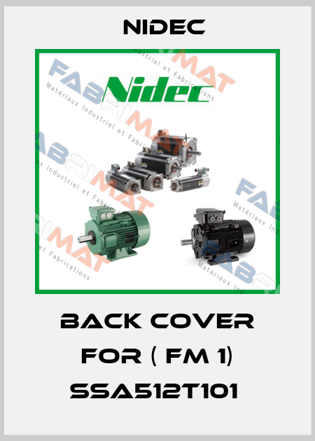 Back Cover For ( FM 1) SSA512T101  Nidec