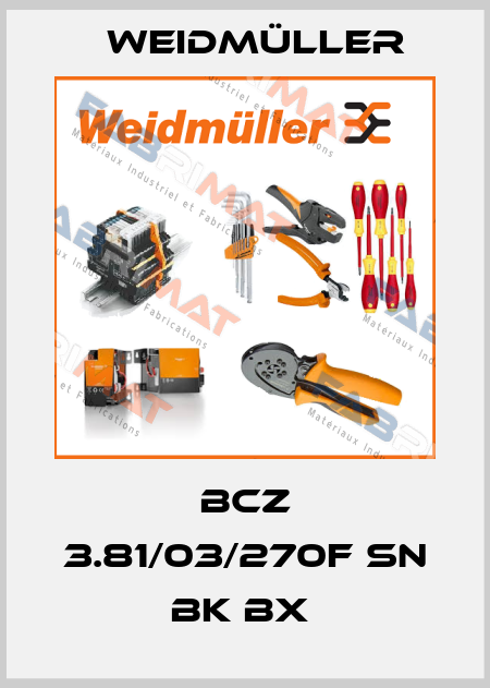 BCZ 3.81/03/270F SN BK BX  Weidmüller