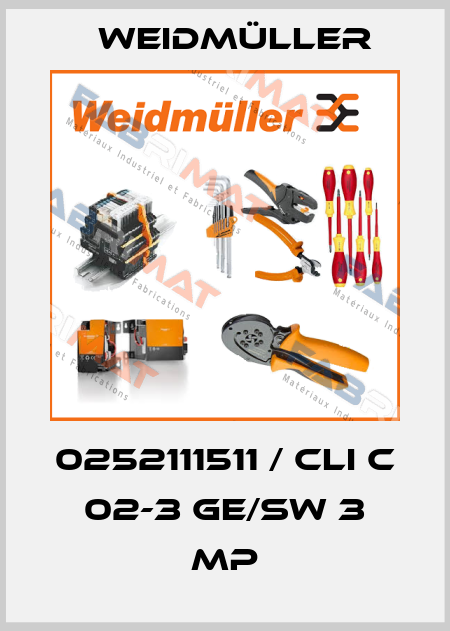 0252111511 / CLI C 02-3 GE/SW 3 MP Weidmüller