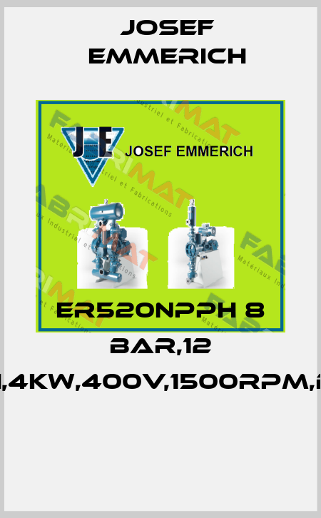 ER520NPPH 8 BAR,12 M3/H,4KW,400V,1500RPM,DN65  Josef Emmerich