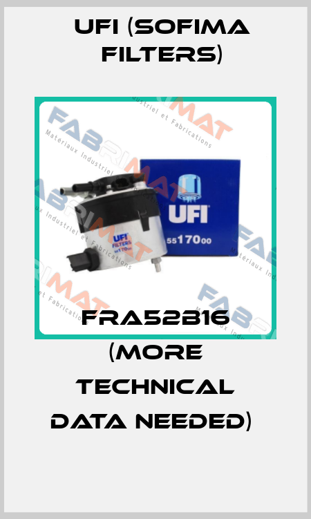 FRA52B16 (MORE TECHNICAL DATA NEEDED)  Ufi (SOFIMA FILTERS)