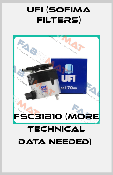FSC31B10 (MORE TECHNICAL DATA NEEDED)  Ufi (SOFIMA FILTERS)