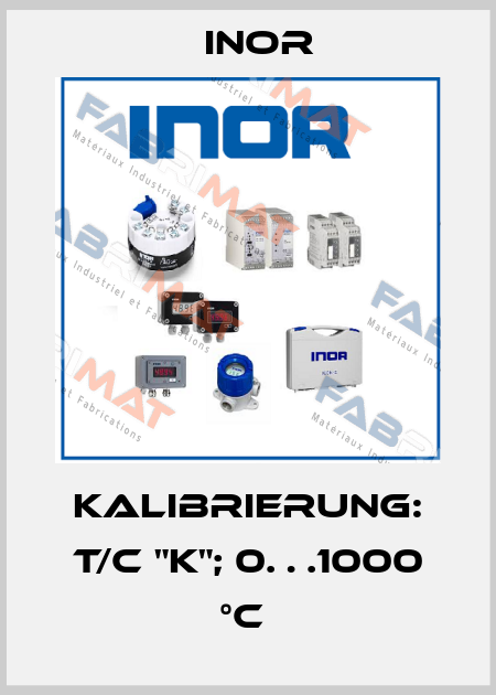 KALIBRIERUNG: T/C "K"; 0…1000 °C  Inor